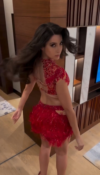 Nora Fatehi Turns Up the Heat in Red: A Style Statement That Dances